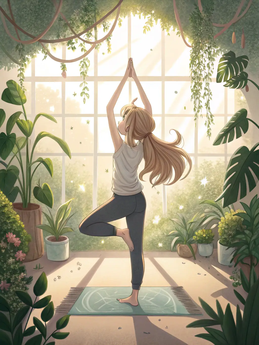 A vibrant image of a person participating in a wellness program at Violet Health Beauty, focusing on holistic health.